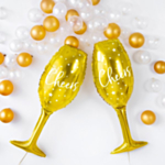 Champagneglas Folieballong