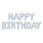 Happy Birthday Folieballonger Ljusblå