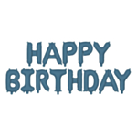 Happy Birthday Folieballonger Marinblå