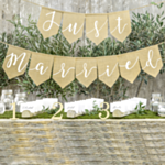 Just Married Jute Flaggirlang