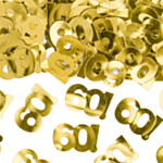 60 År Konfetti Guld