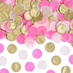 Rund Papperskonfetti Rosa/Guld