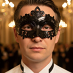 Venetiansk Barock Ögonmask Svart