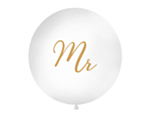 Mr Jätteballong Vit/Guld