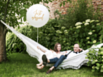 Just Married Jättestor Ballong Vit
