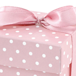 Presentaskar Med Rosett Rosa