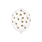 Prickiga Latexballonger Transparent/Guld