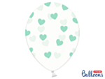 Mintgröna Hjärtan Ballonger Transparenta