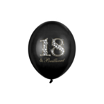 18 & Brilliant Latexballonger Svart