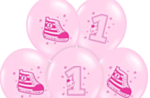 1 År Ballonger Rosa