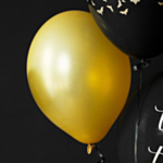 Fladdermus Ballonger Guld/Pastell Svart