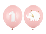 1 År Ballongmix Rosa