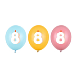 8 År Födelsedag Latexballonger