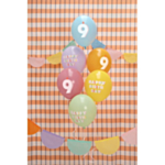 9 År Födelsedag Latexballonger