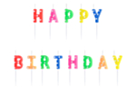 Happy Birthday Tårtljus Multifärgade