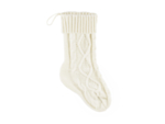Stickad julstrumpa Vit