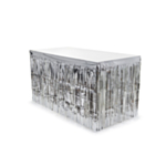 Fransig Bordskjol Metallisk Silver