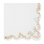 Ornament Servetter Guld/Vit