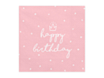 Happy Birthday Servetter Ljusrosa
