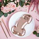 Penisformade Papptallrikar Roséguld