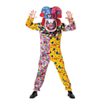 Horror Clown Maskeraddräkt Med Stort Huvud
