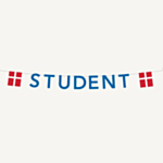 Student flaggirlang blå