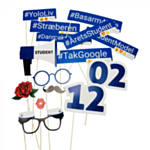 Student Selfie Props Blå