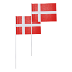 Danska Pappersflaggor På Pinne