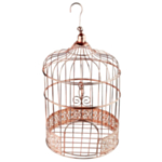 Fågelbur Dekoration Roséguld