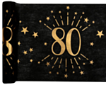 80 År Bordslöpare Guld/Svart