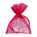 Satinband Organzapåsar Rosa