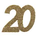 20 År Bordsdekoration Guld
