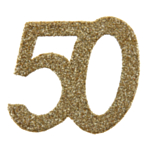 50 År Bordsdekoration Guld