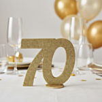 70 År Bordsfigur Guld