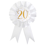 20 År Prisrosett Vit/Guld