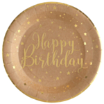 Happy Birthday Papperstallrikar Kraft