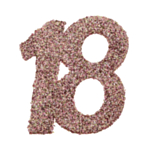 18 År Bordsdekoration Roséguld