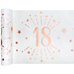 18 År Bordslöpare Vit/Roséguld