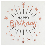 Happy Birthday Servetter Roséguld