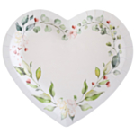 Blomsterhjärta Papptallrikar
