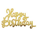 Happy Birthday Bordsdekoration Guld