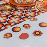 70-tal Retro Träkonfetti