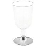 Plast Vinglas Fot Silver