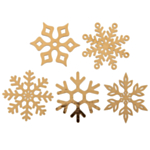 Snöflinga Konfetti Guld