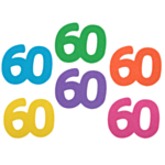 60 År Bordsdekorationer Flerfärgade