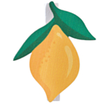 Citron Träklämmor Gul
