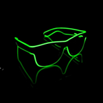 LED Wayfarer Glasögon Grön
