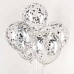 Konfettiballonger Silver