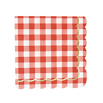 Randig Picknick Servetter Röd/Vit