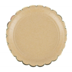 Papptallrikar Kraft/Guld